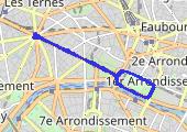 Paris - mapa trasy gps - rower szosowy
