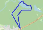 DK 22 - jezioro Ostrowite - mapa trasy gps - marsz
