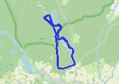 Kłodawa - jezioro Grabino - mapa trasy gps - marsz