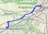 Trasa z dnia 2021-01-09 22:44 Powrót samochodem z Grodziska - mapa trasy gps - inna