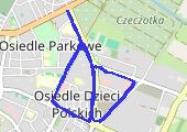 Ostrołęka 2021-01-24 18:40 - mapa trasy gps - bieganie