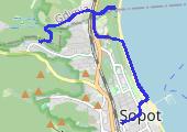 marsz. Brodwino- Sopot - mapa trasy gps - marsz