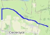 Polna 11 - Ciecierzyce - mapa trasy gps - marsz
