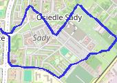 Wokół osiedla Sady - mapa trasy gps - marsz