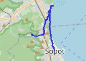 marsz. Brodwwino- Orłowo- Sopot - mapa trasy gps - spacer