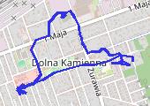 Trasa z dnia 2021-04-26 10:42 - mapa trasy gps - rower szosowy
