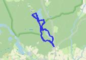 Kłodawa ul.Sosnowa -jezioro Grabino - mapa trasy gps - marsz
