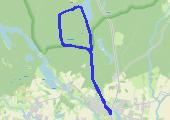 Kłodawa  - jezioro Grabina - mapa trasy gps - marsz