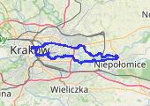 Kraków Niepołomice Kraków  2021-06-15  - mapa trasy gps - rower górski