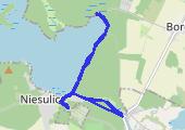 Niesulice - wzdłuż j. Niesłusznie oraz do śluzy w Ołoboku - mapa trasy gps - marsz