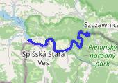 Velo Dunajec 2021-07-24  - mapa trasy gps - rower górski