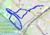 Sosnowiec 2021-08-15 - mapa trasy gps - spacer