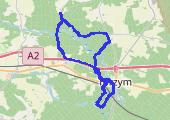 Torzym - mapa trasy gps - marsz