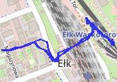 Spacer do Muzeum Kolei w Ełku - mapa trasy gps - spacer