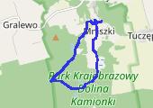 Mniszki  - pętla w dolinie Kamionki - mapa trasy gps - marsz