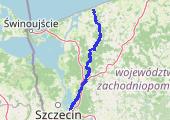 Pobierowo - Dąbie - mapa trasy gps - rower trekkingowy