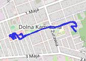 Trasa z dnia 2021-12-14 08:19 - mapa trasy gps - rower szosowy