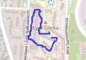 Spacer - mapa trasy gps - spacer