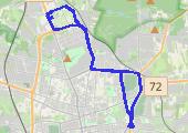 Z W. na pobranie krwi, E 1583 LHL 2022-01-07 08:09 - mapa trasy gps - samochód