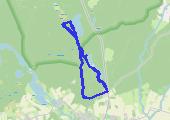 Kłodawa ul. Sosnowa  - jezioro Grabino - mapa trasy gps - marsz