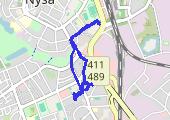 Trasa z dnia 2022-03-11 08:22 - mapa trasy gps - rower trekkingowy
