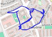 Trasa z dnia 2022-03-15 10:03 - mapa trasy gps - rower trekkingowy