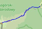 'Babia Góra - zejście 2022-03-20 06:43 - mapa trasy gps - wędrówka
