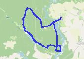 Stary Dworek - zalew Czapliniec - mapa trasy gps - marsz
