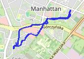Narutowicza - Kombatantów - mapa trasy gps - marsz