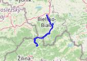Svrčinovec - Bielsko-Biała, Marcin 2022-06-11 22:02 - mapa trasy gps - samochód