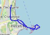 Słoneczny Brzeg - mapa trasy gps - spacer