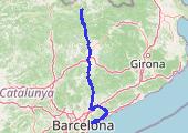 Ribes de Freser - El Masnou, E 1583 LHL 2022-07-13 20:53 - mapa trasy gps - samochód