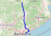 El Masnou - Ribes de Freser, E 1583 LHL 2022-07-13 07:08 - mapa trasy gps - samochód