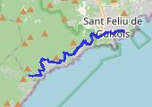 Sant Feliu de Guíxols - Platja de Vallpresona, E 1583 LHL 2022-07-12 09:37 - mapa trasy gps - samochód