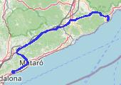 El Masnou - Sant Feliu de Guíxols, E 1583 LHL 2022-07-12 07:06 - mapa trasy gps - samochód