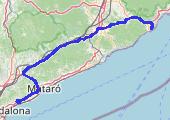 Sant Feliu de Guíxols - El Masnou, E 1583 LHL 2022-07-18 07:40 - mapa trasy gps - samochód