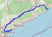 El Masnou - Platja de Vallpresona, E 1583 LHL 2022-07-20 11:32 - mapa trasy gps - samochód
