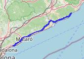 Platja de Vallpresona - El Masnou, E 1583 LHL 2022-07-20 16:52 - mapa trasy gps - samochód