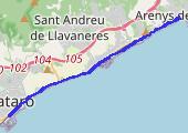 Mataró - Arenys de Mar, z Wojtkiem 2022-09-18 14:27 - mapa trasy gps - wędrówka