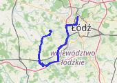 Do Łasku do lasku na ksiuty i do domu, E 1583 LHL 2022-10-24 20:54 - mapa trasy gps - samochód