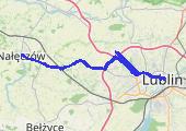 Panieńszczyzna - Lublin - Nałęczów, Wojtek 2022-11-06 17:10 - mapa trasy gps - samochód