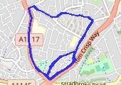 Trasa z dnia 2023-01-15 09:45 - mapa trasy gps - bieganie