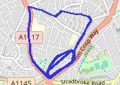 Trasa z dnia 2023-01-21 10:59 - mapa trasy gps - bieganie