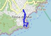 Zwiedzanie Tossa de Mar z Kokotami 2023-09-08 17:37 - mapa trasy gps - spacer