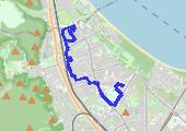 Dom-basen - mapa trasy gps - rower trekkingowy