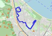 Basen-dom - mapa trasy gps - rower trekkingowy