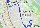 Dom-basen - mapa trasy gps - rower trekkingowy