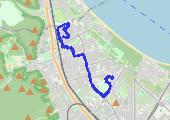 Dom-basen - mapa trasy gps - rower trekkingowy