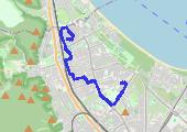 Basen-dom - mapa trasy gps - rower trekkingowy