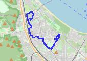 Basen-dom - mapa trasy gps - rower trekkingowy